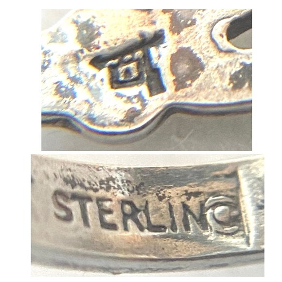 VTG Bell Trading Sterling Silver 925 Southwest Style Dainty Turquoise Ring 4.75 - Picture 8 of 16